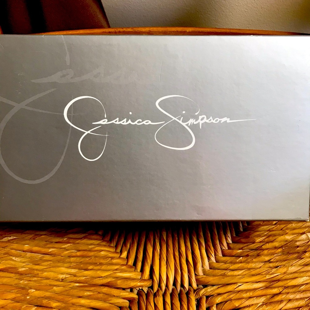 Jessica Simpson Black Patent Slingbacks.